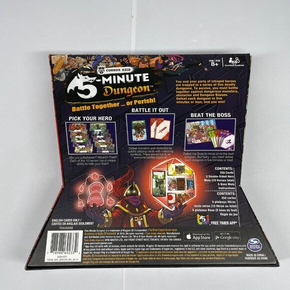 5-Minute Dungeon Boardgame 2016 Spinmaster 100% Complete Cooperative Card Game - Picture 10 of 11